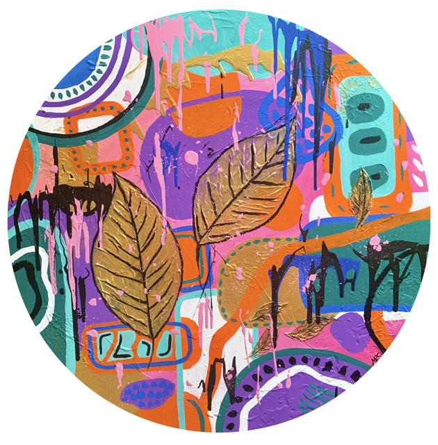 &ldquo;Bloomin Colour&rdquo;
$250,
75cm diameter