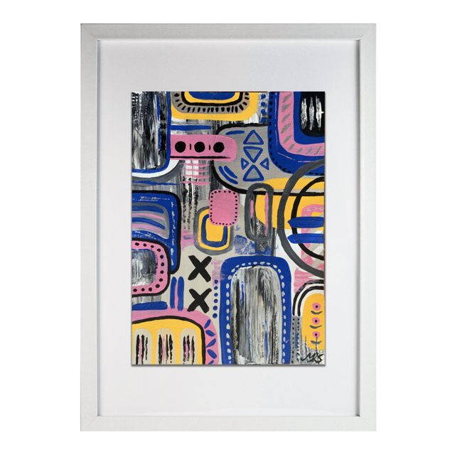 &ldquo;Chaos in Colour #3&rdquo;
$60(w/out frame), $80(w/frame)
21cm x 30cm (A3 with frame)