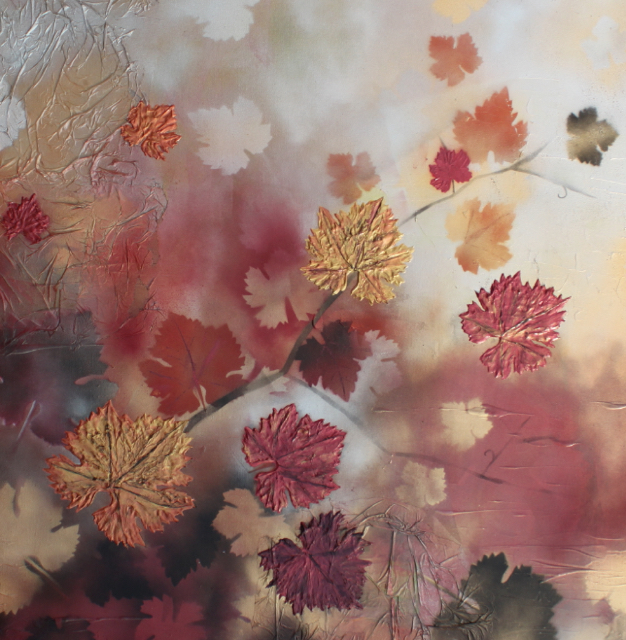 &ldquo;Falling Leaves&rdquo;, 
$350, SOLD
91cm x 91cm