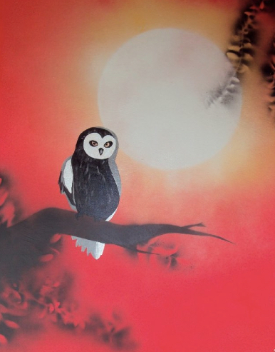 &ldquo;Nocturnal Gazing&rdquo;, 
$199 ....
76cm x 61cm