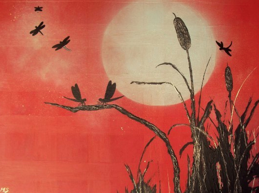 &ldquo;Mystic Dragonflies&rdquo;, 
$250
76cm x 61cm