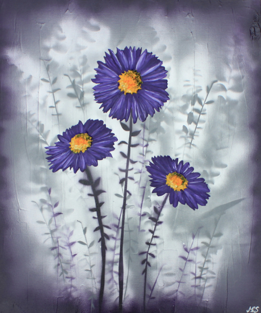 &ldquo;Aster Heaven series, #2&rdquo;, 
$210, SOLD
50.5cm x 61cm