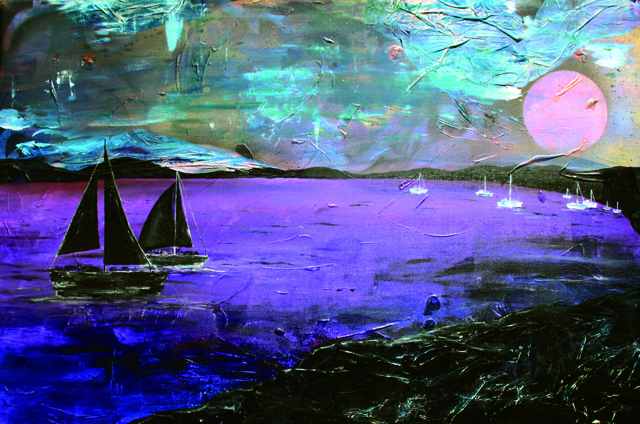 &ldquo;Into the Unknown&rdquo;, 
$210 ....
90cm x 60cm