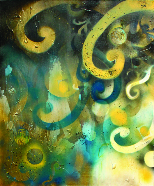 &ldquo;Royal Entwinement&rdquo;, 
$120
50cm x 59cm