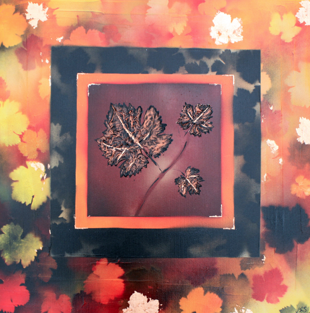 &ldquo;On the Grapevine&rdquo;,     
$170 SOLD
61cm x 61cm